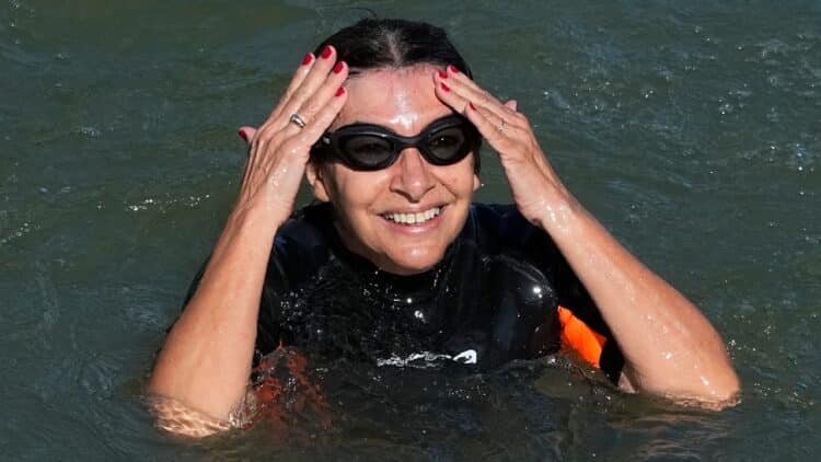 Paris Mayor Swims In Seine River To Prove It's Clean Ahead Of Olympic Games