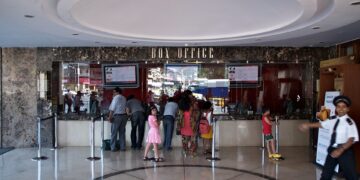 Ticket counters at Metro Cinema in Mumbai