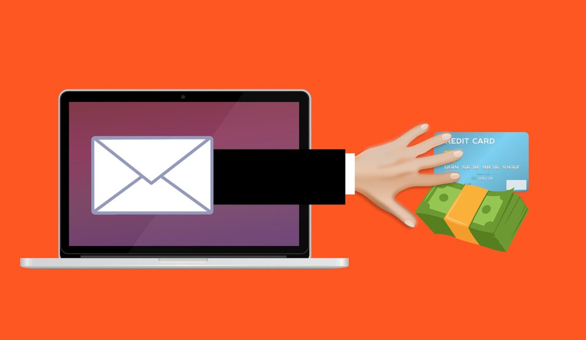 How to Spot a Phishing Message: 9 Red Flags and What to Do Illustration of a phishing email stealing card details