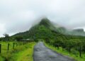 Visapur fort covered in monsoon clouds near Lonavala