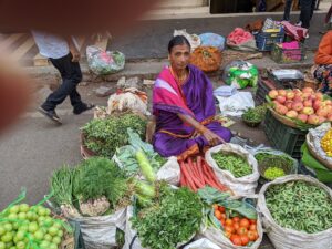 The Second Angle Magazine A vegetable vendor at a market in Pune, India