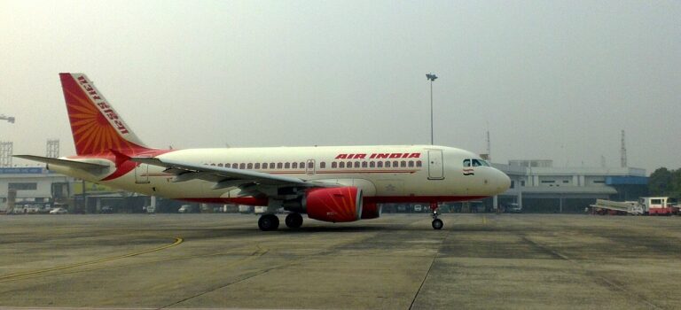 An Air India aircraft at Netaji Subhas Chandra Bose International Airport, Kolkata