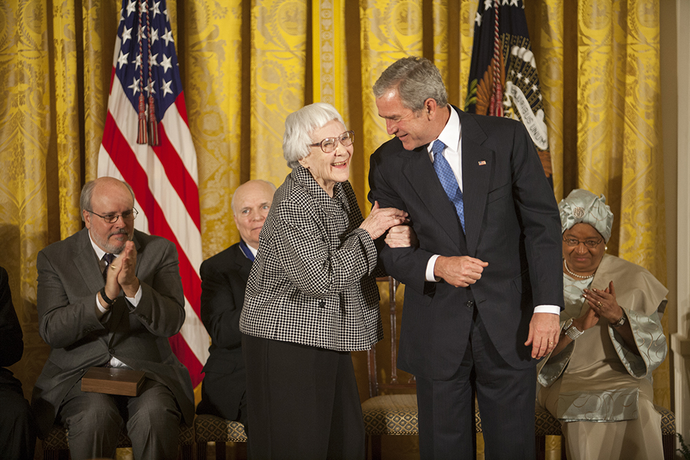 Author Harper Lee, whose novel To Kill a Mockingbird is widely read to understand racism