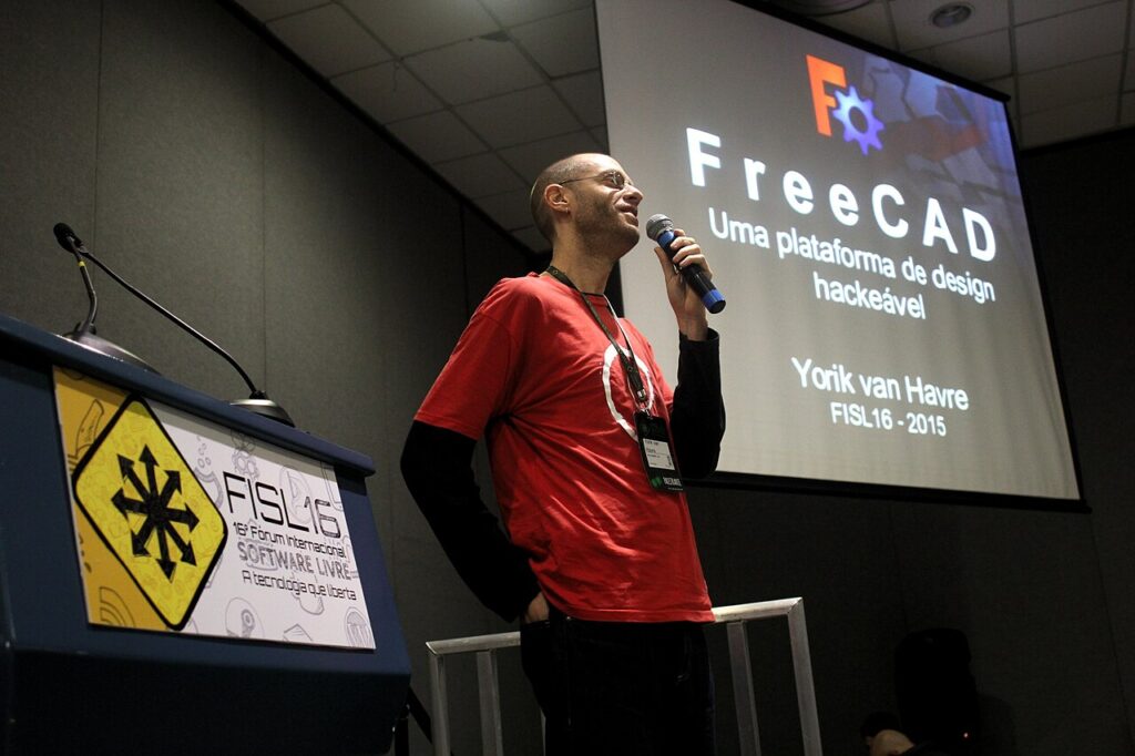 Computer-aided design software on screen, representing free AutoCAD alternatives
