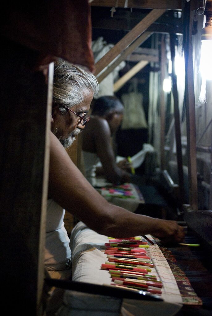 GI-Tagged Sarees of India: How to Identify 8 Handloom Classics Silk handlooms used for weaving Banarasi sarees in Varanasi