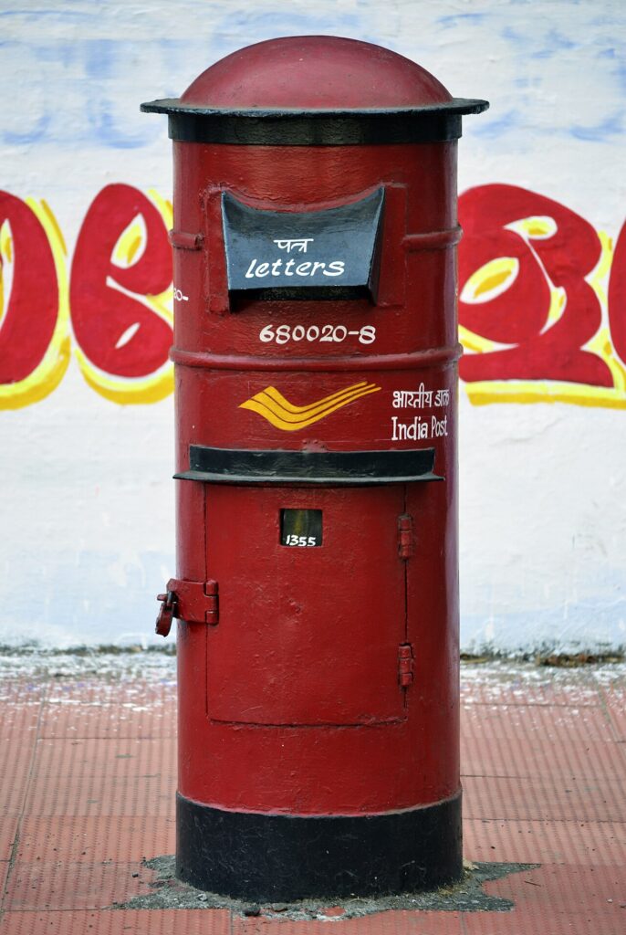 How to File an RTI Application in India: Step-by-Step Guide Red India Post letter box, used to send RTI applications by post