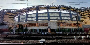 Wankhede Stadium in Mumbai seen from Marine Lines
