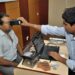 Iris scan being taken during Aadhaar biometric data collection in Kolkata