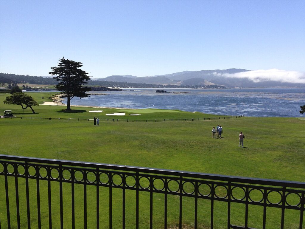 10 Most Expensive Golf Courses in the World and Their Fees Pebble Beach Golf Links on the cliffs of Carmel Bay, one of the world's most expensive golf courses