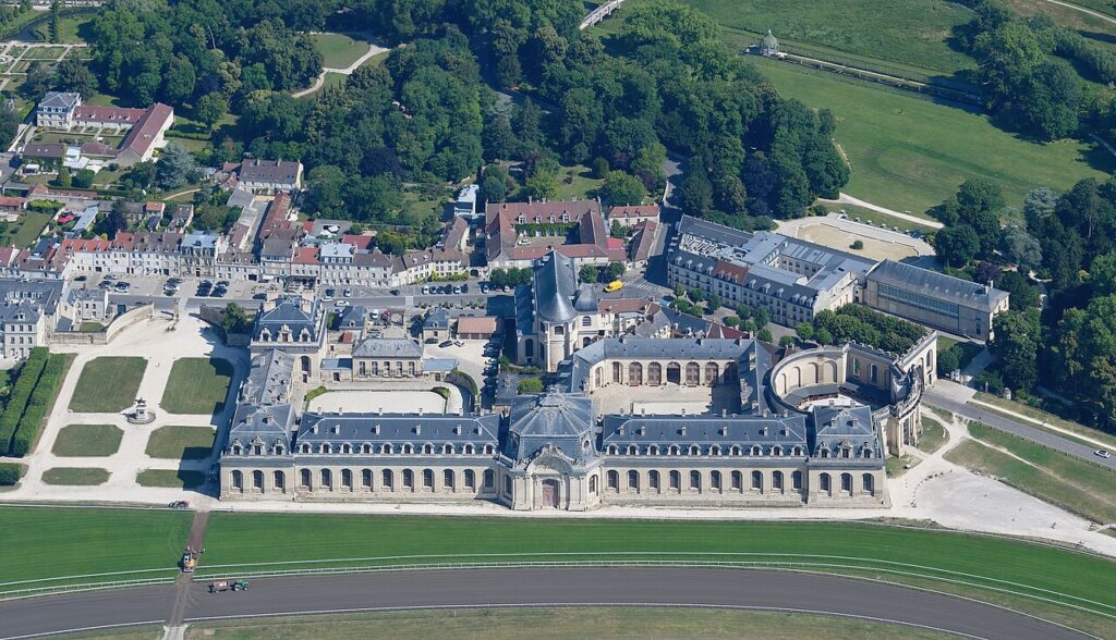 The Great Stables at the Chateau de Chantilly in France, built in the 18th century for royal horses