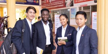 College students on an Indian university campus