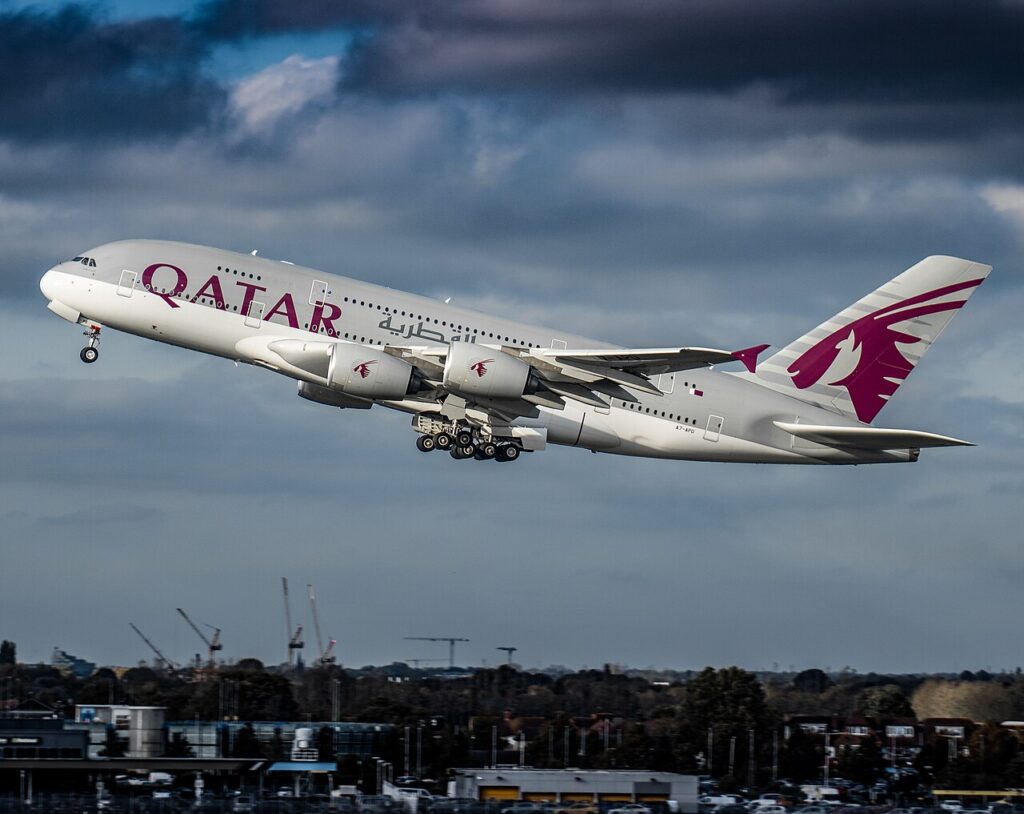 Qatar Airways First Class A380 Experience: Seats, Lounge, Food A Qatar Airways Airbus A380, the only aircraft in its fleet with First Class