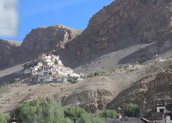 Key Monastery on a hilltop above the Spiti river in Himachal Pradesh