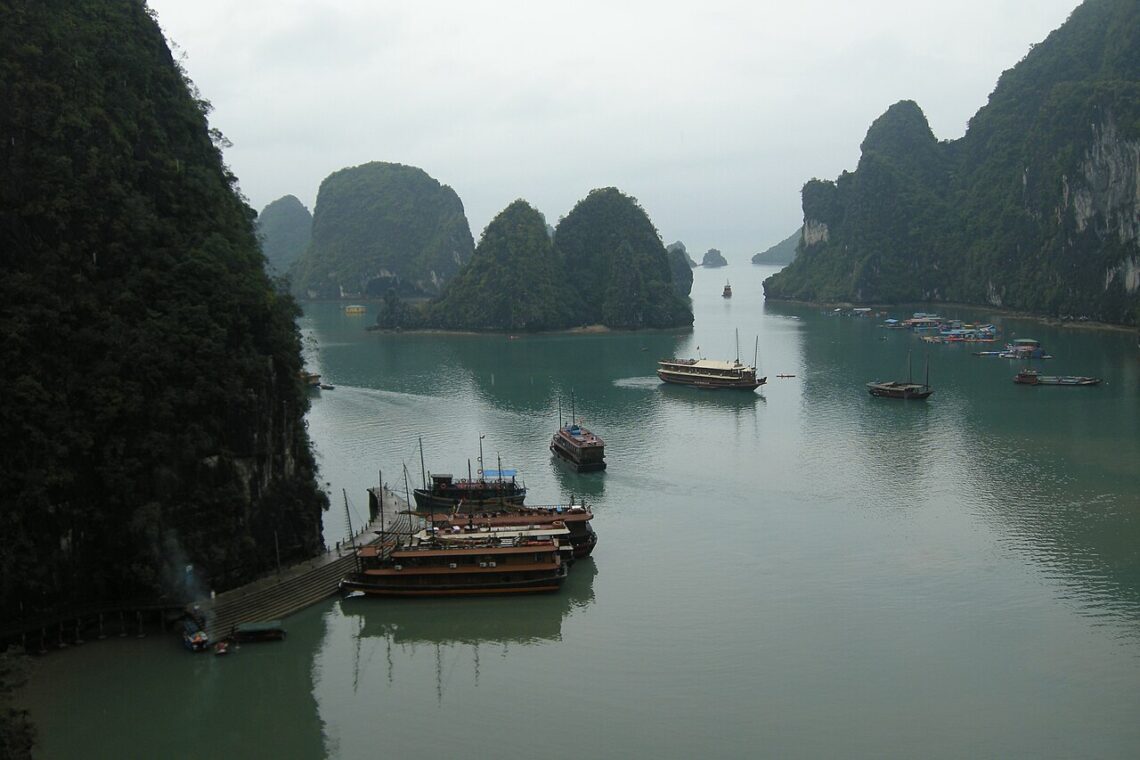 Vietnam Trip from India: Visa, Best Time, Flights and Tips Aerial view of limestone islands in Ha Long Bay, Vietnam