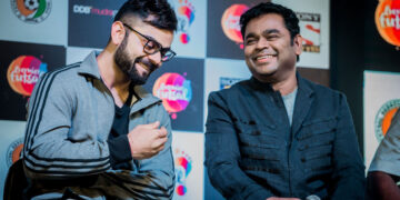 Virat Kohli at a Premier Futsal press meet in 2016